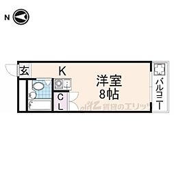 神殿マンション3棟 ワンルームの間取図画像