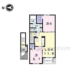 ディアステージ2 2LDKの間取図画像
