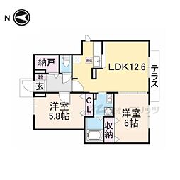 ウエストアルカディア 2LDKの間取図画像