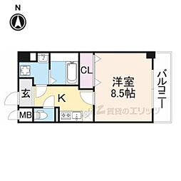 大東ビル 1Kの間取図画像