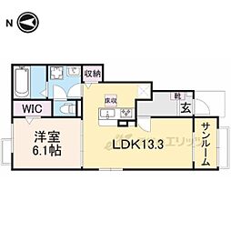 PromenadeMaisonK 1LDKの間取図画像