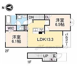 PromenadeMaisonK 2LDKの間取図画像