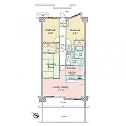 ガーデンホーム幡ヶ谷 3LDKの間取図画像