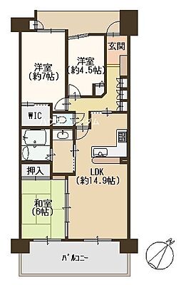 間取り ルネシエスタＢ棟 10階/10Ｆ