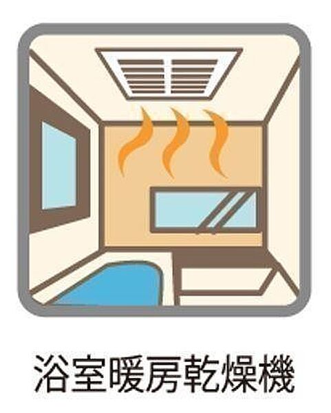 雨の日などに心強い浴室乾燥機付き！