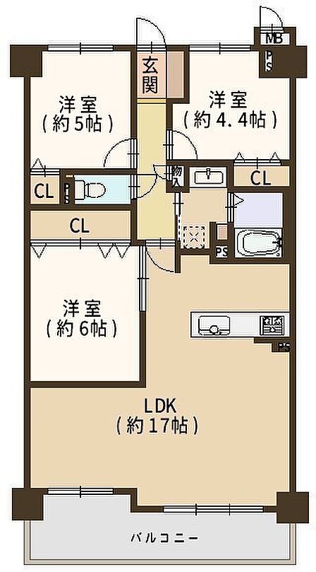 3LDK 間取り