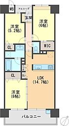 間取図画像 3LDK