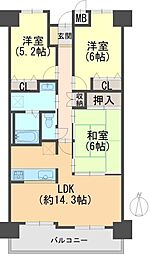 ステイツ吹田・千里丘 3LDKの間取図画像