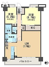 チュリス松ケ丘松原 2LDKの間取図画像
