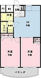 コープセンチュリーアネックス 2DKの間取図画像