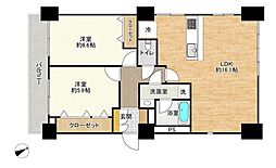 ニューハイツ中川 2LDKの間取図画像