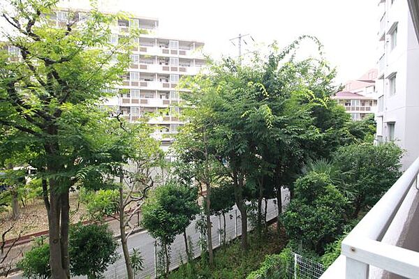 【眺望】2階ならではの開放感と、窓外に広がる豊かな緑が心地よい眺望。