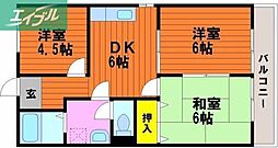 グリーンシティ 3DKの間取図画像