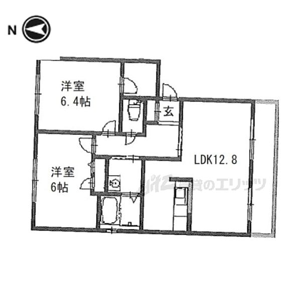 奈良県天理市櫟本町(賃貸アパート2LDK・2階・57.40㎡)の写真 その2