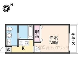 グラディート富雄駅前2番館 3階1Kの間取り