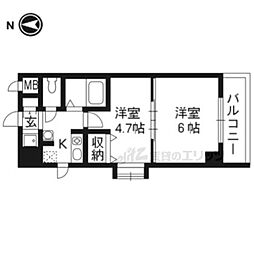 M'プラザ津田駅前10番館 1Kの間取図画像