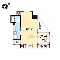 ピコットVII 7階1LDKの間取り