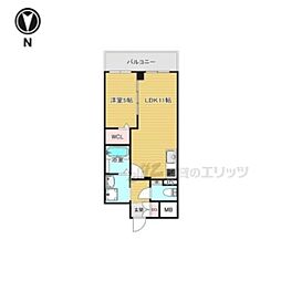 ＶＩＴＡ荒本 7階1LDKの間取り