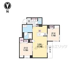 間取図画像 2LDK