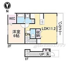 セイバリーホーム 2階1LDKの間取り