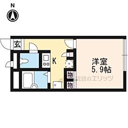 レオパレスヴィラージュシバ 1Kの間取図画像