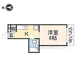 坂上マンション 1Kの間取図画像