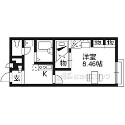 レオパレスタケオ 1Kの間取図画像