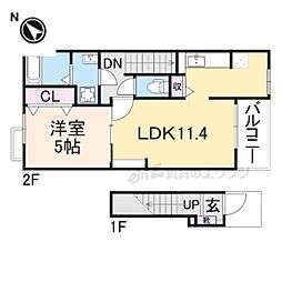 シャインコート 1LDKの間取図画像