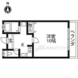 ジョイフル船橋 1Kの間取図画像
