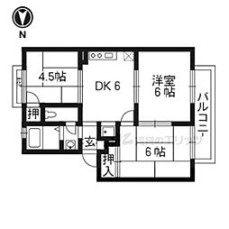 JA平尾ハイツ 3DKの間取図画像