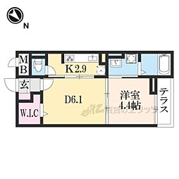 プログレエヌイプシロン 1LDKの間取図画像