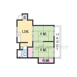 WESTヒルズ門真南 2LDKの間取図画像