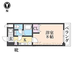 M'SPLAZA香里六番館 1Kの間取図画像