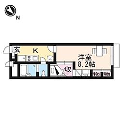 レオパレス寺嶋A 1Kの間取図画像