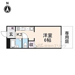 スターブル 1Kの間取図画像