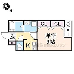 M'sstyle東倉治1 1Kの間取図画像
