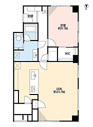 一番町パークマンション 1LDKの間取図画像