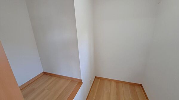 季節物やアウトドア用品などをたっぷり収納できる便利な納戸です。