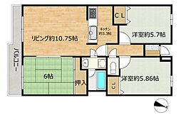 ダイアパレスビッグウィング深谷 3LDKの間取図画像