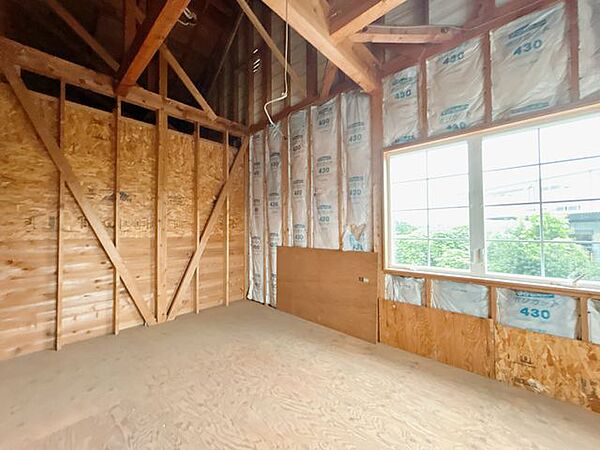 【洋室】内装未完成のお部屋です。現況有姿でのお引渡しとなりますので、ご自身で理想の空間に仕上げる楽しみがあります。