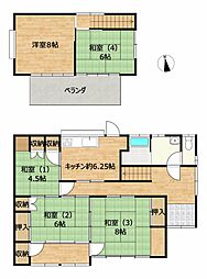岡谷市長地小萩1丁目　戸建て 5Kの間取り