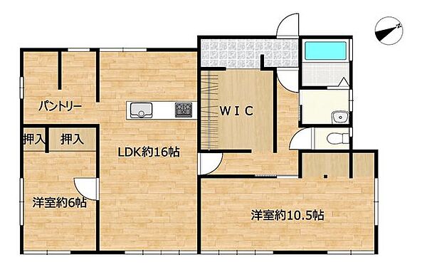 【リフォーム中/間取図】間取り変更を行い、玄関から出入りできるクローゼットを新設いたします。