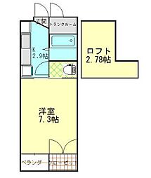 ビューグレート 1Kの間取図画像