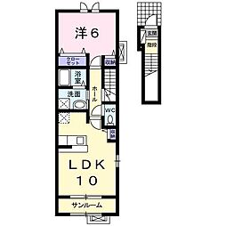 アベンチィーノ1 1LDKの間取図画像