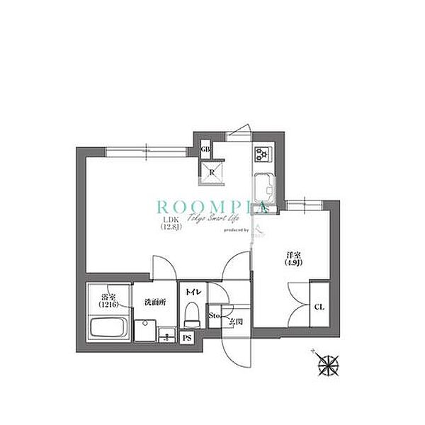 ＣＡＲＩＴＡＳ不動前 205｜東京都品川区西五反田５丁目(賃貸マンション1LDK・2階・39.18㎡)の写真 その2