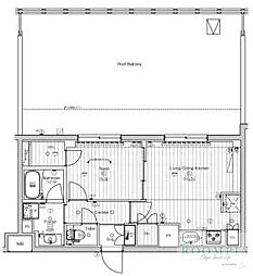杉並区和田3丁目マンション 1LDKの間取図画像