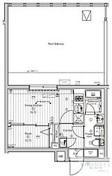 杉並区和田3丁目マンション 1DKの間取図画像
