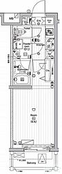 PREMIUMCUBE下北沢 1Kの間取図画像