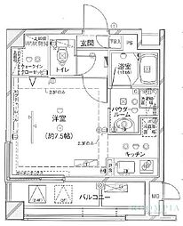ステージファースト上落合 ワンルームの間取図画像