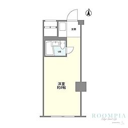 東中野アパートメンツ ワンルームの間取図画像